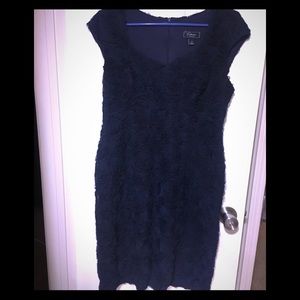 Dressbarn dress with floral tulle pattern in Navy